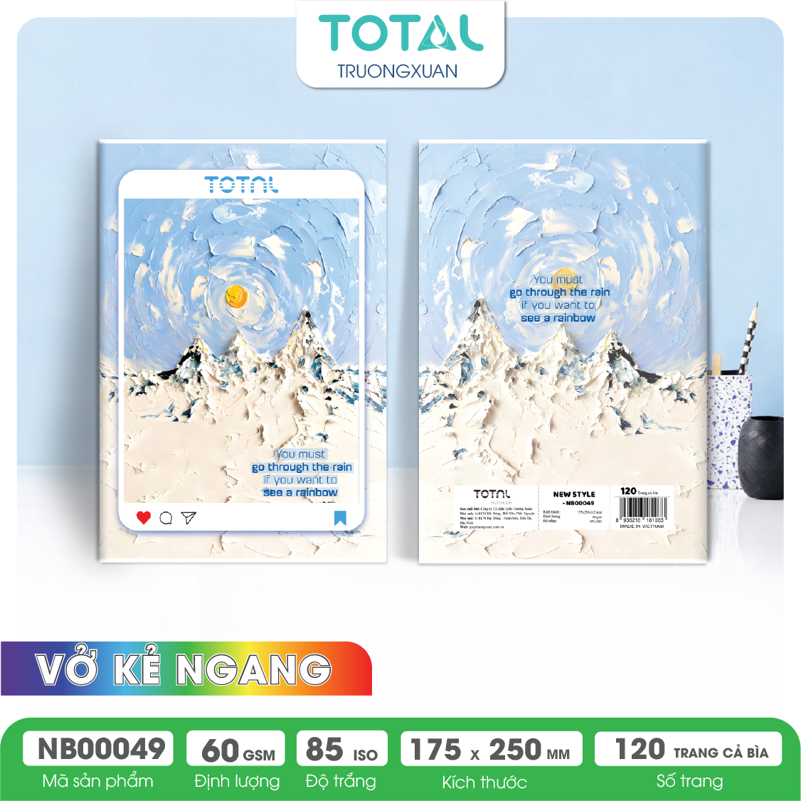 Vở kẻ ngang Total New Style 120 trang