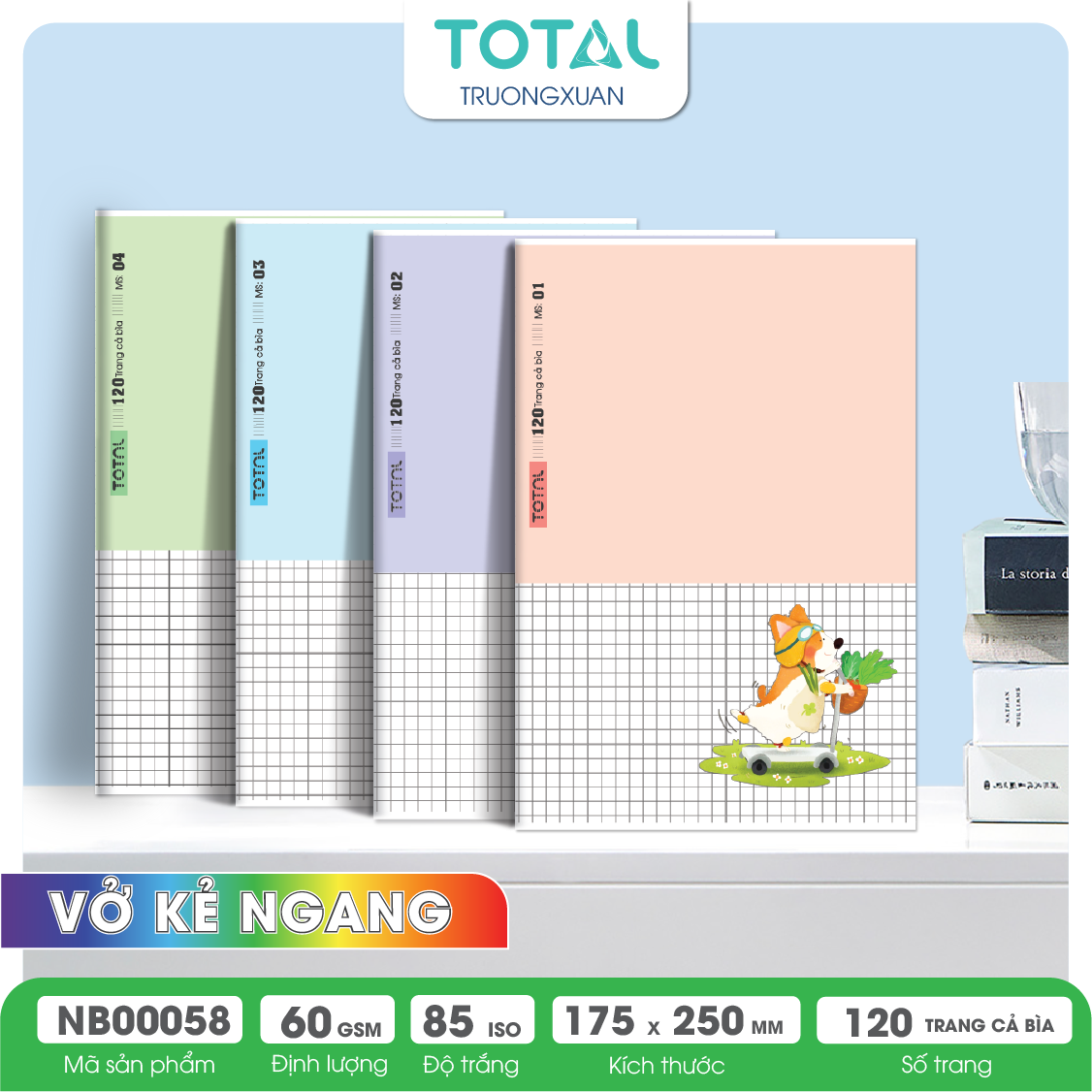 Vở kẻ ngang Total Happy Farm 120 trang