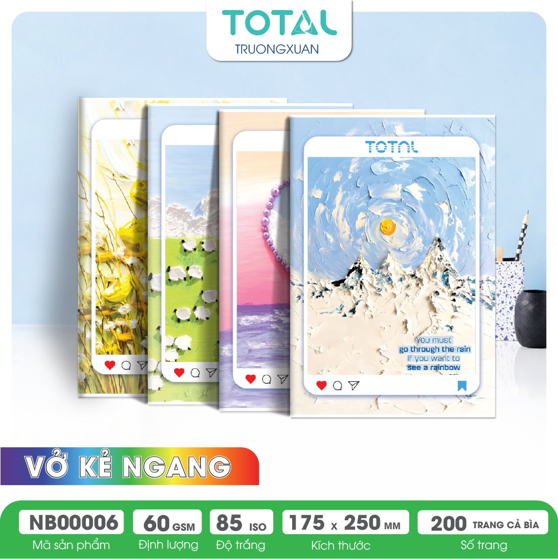 Vở kẻ ngang Total New Style 200 trang