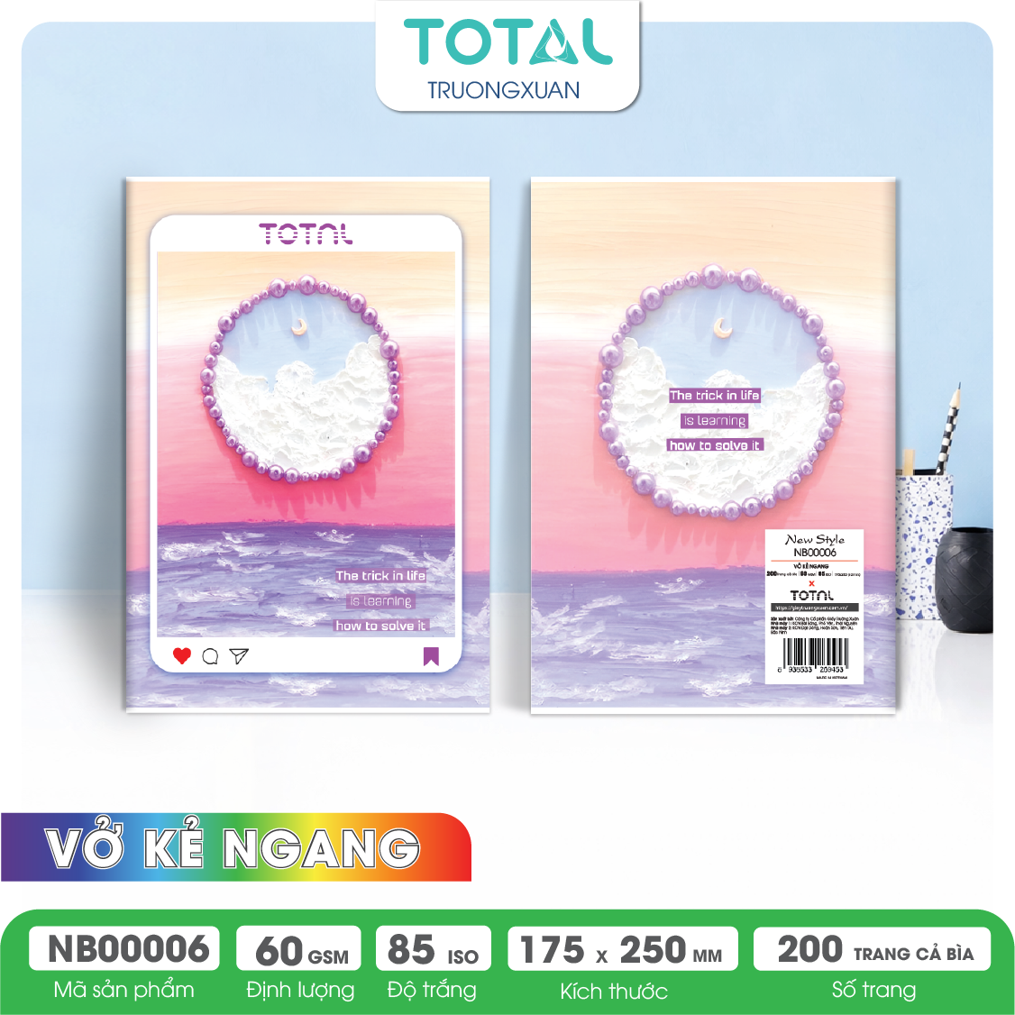 Vở kẻ ngang Total New Style 200 trang