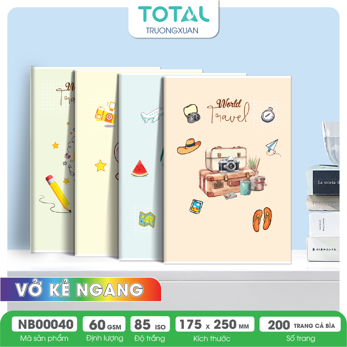 Vở kẻ ngang Total Retro.02 200 trang