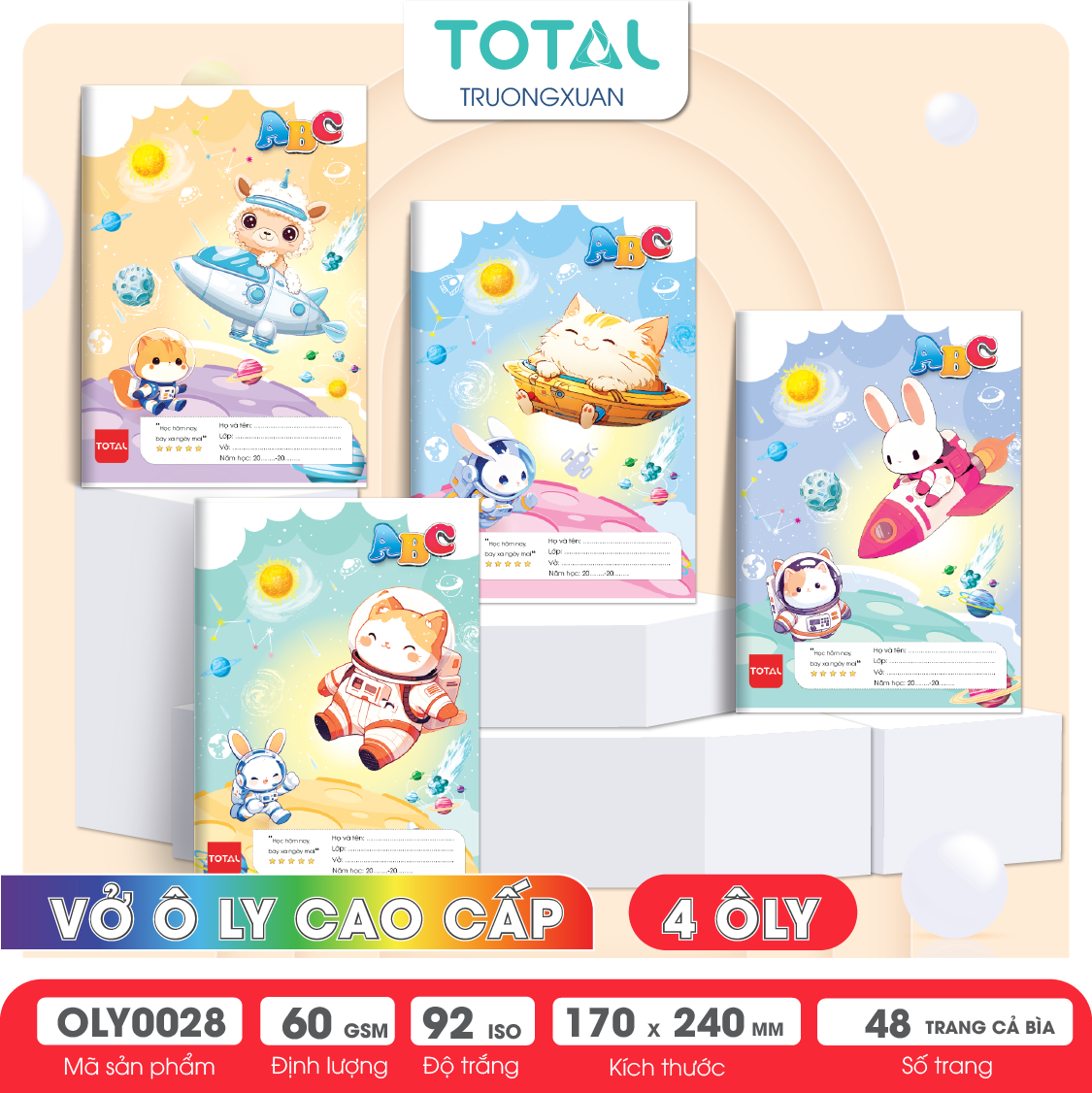 Vở oly Total Astronaut 48 trang 4 ôly