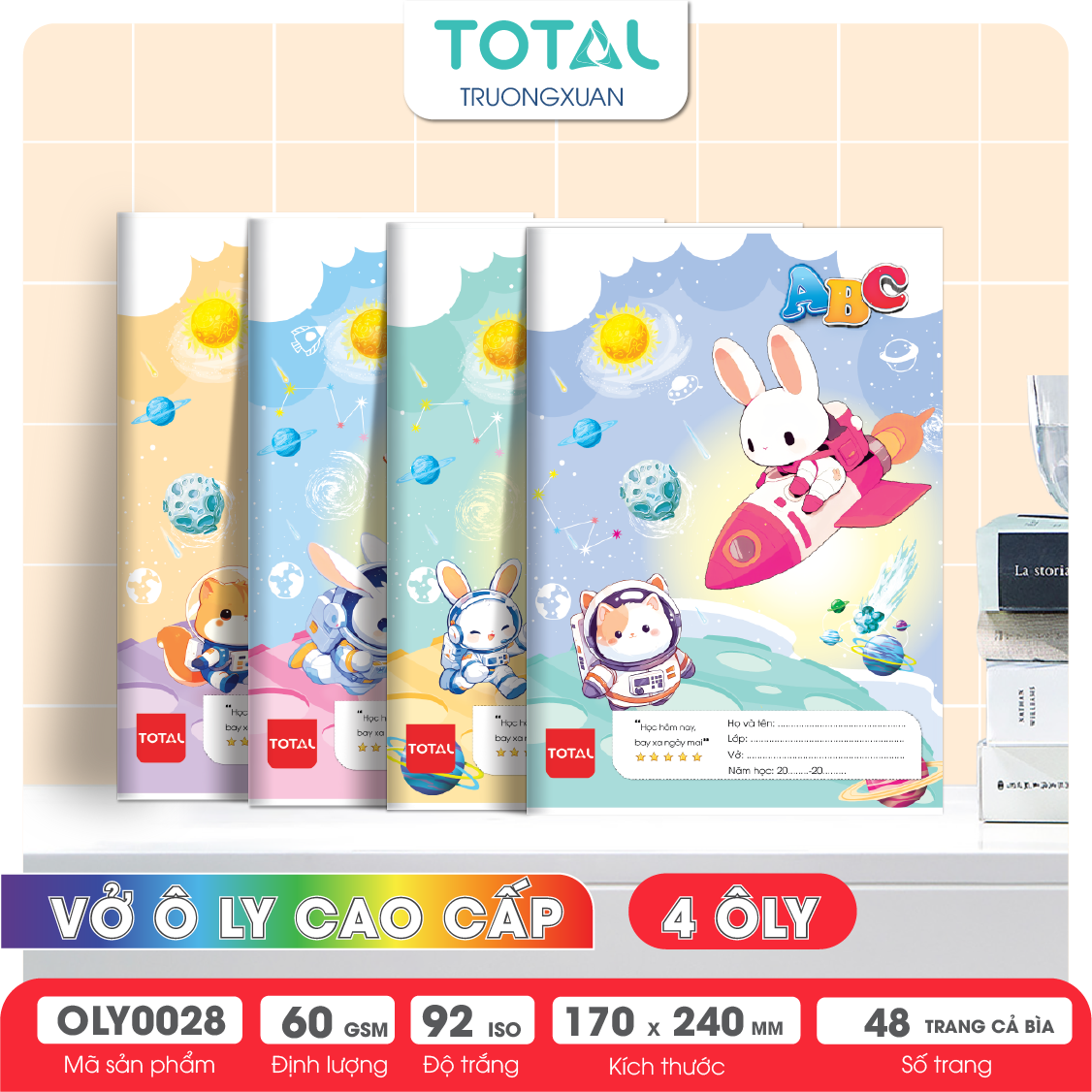 Vở oly Total Astronaut 48 trang 4 ôly