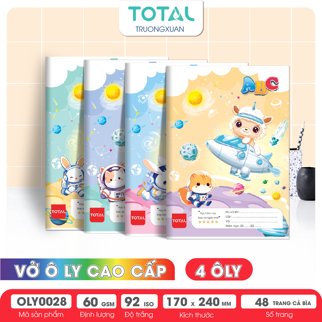 Vở oly Total Astronaut 48 trang 4 ôly