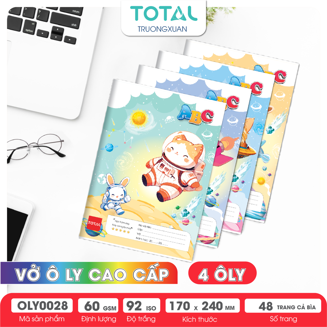 Vở oly Total Astronaut 48 trang 4 ôly