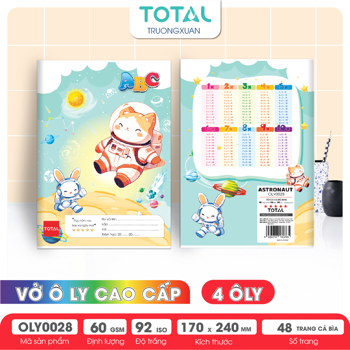 Vở oly Total Astronaut 48 trang 4 ôly