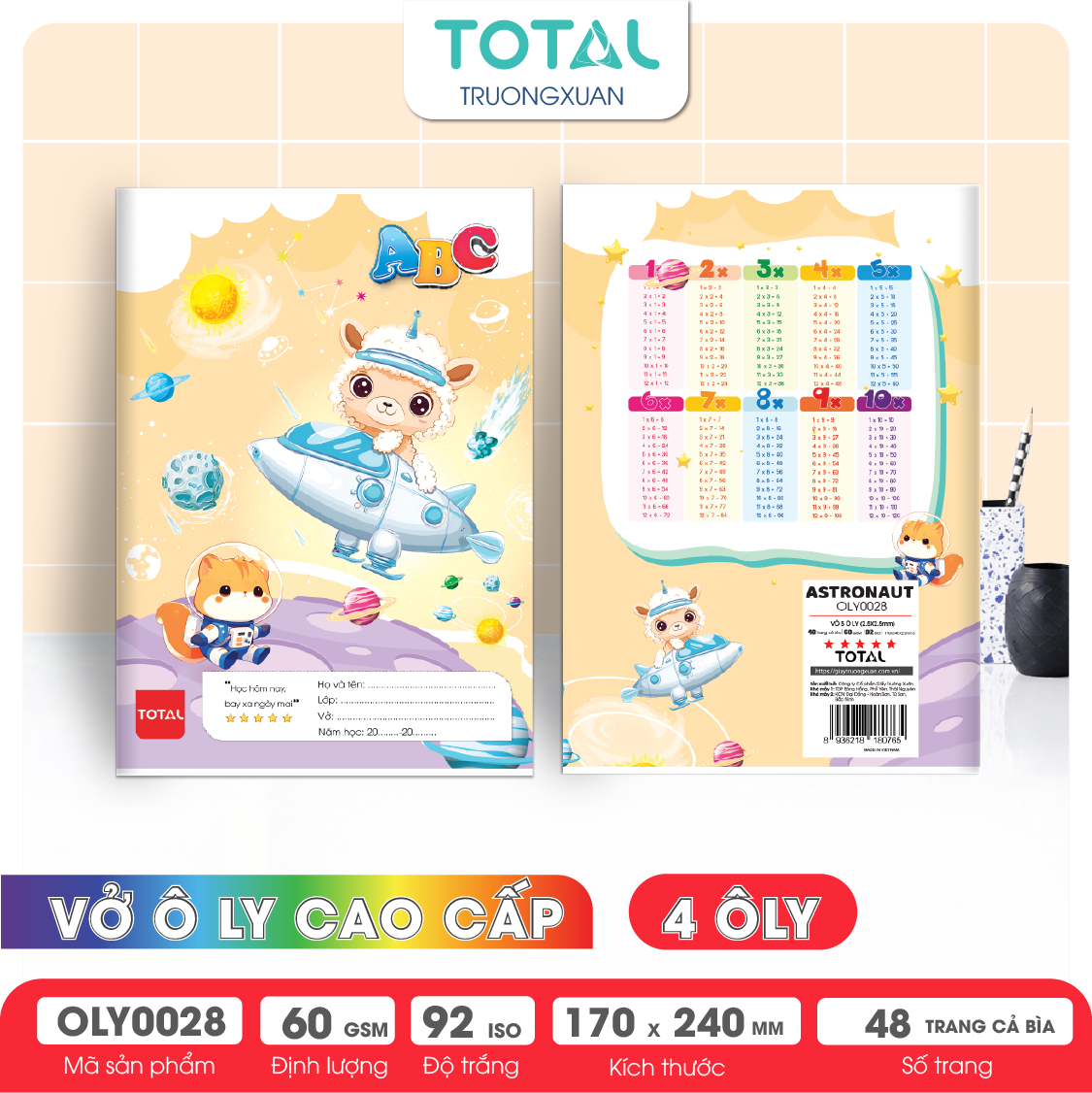 Vở oly Total Astronaut 48 trang 4 ôly