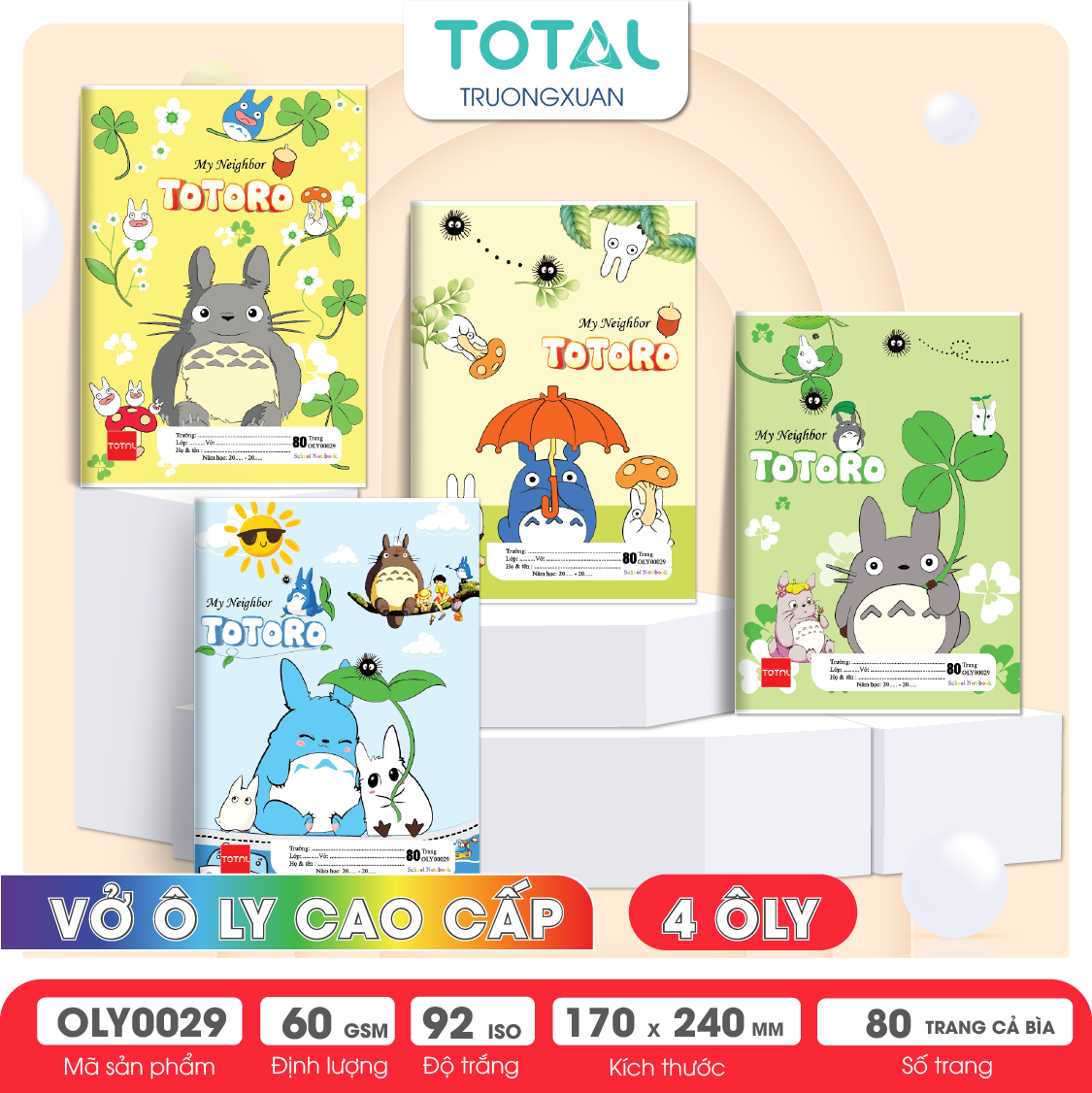 Vở oly Total Totoro 80 trang 4 ôly