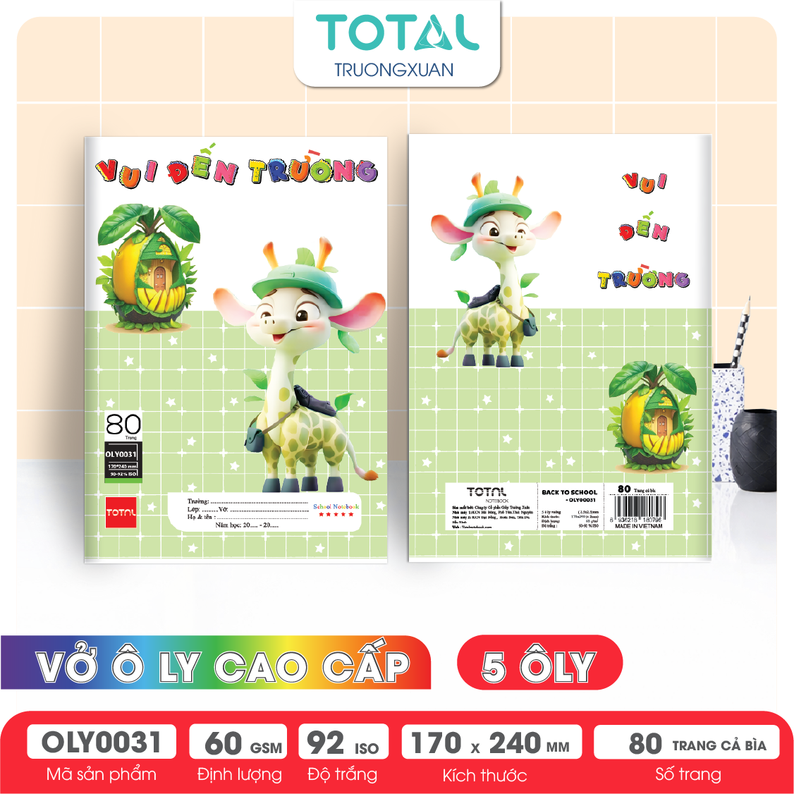 Vở oly Total Back to School 48 trang 5 ôly