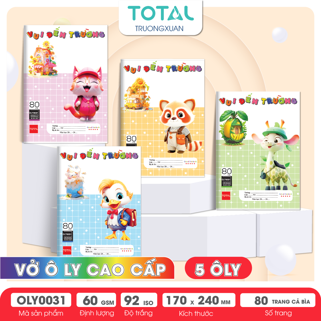 Vở oly Total Back to School 48 trang 5 ôly