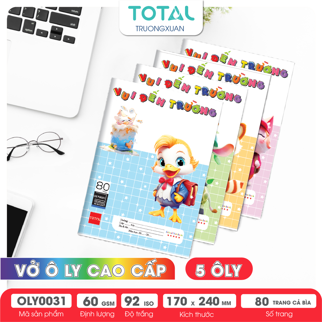 Vở oly Total Back to School 48 trang 5 ôly