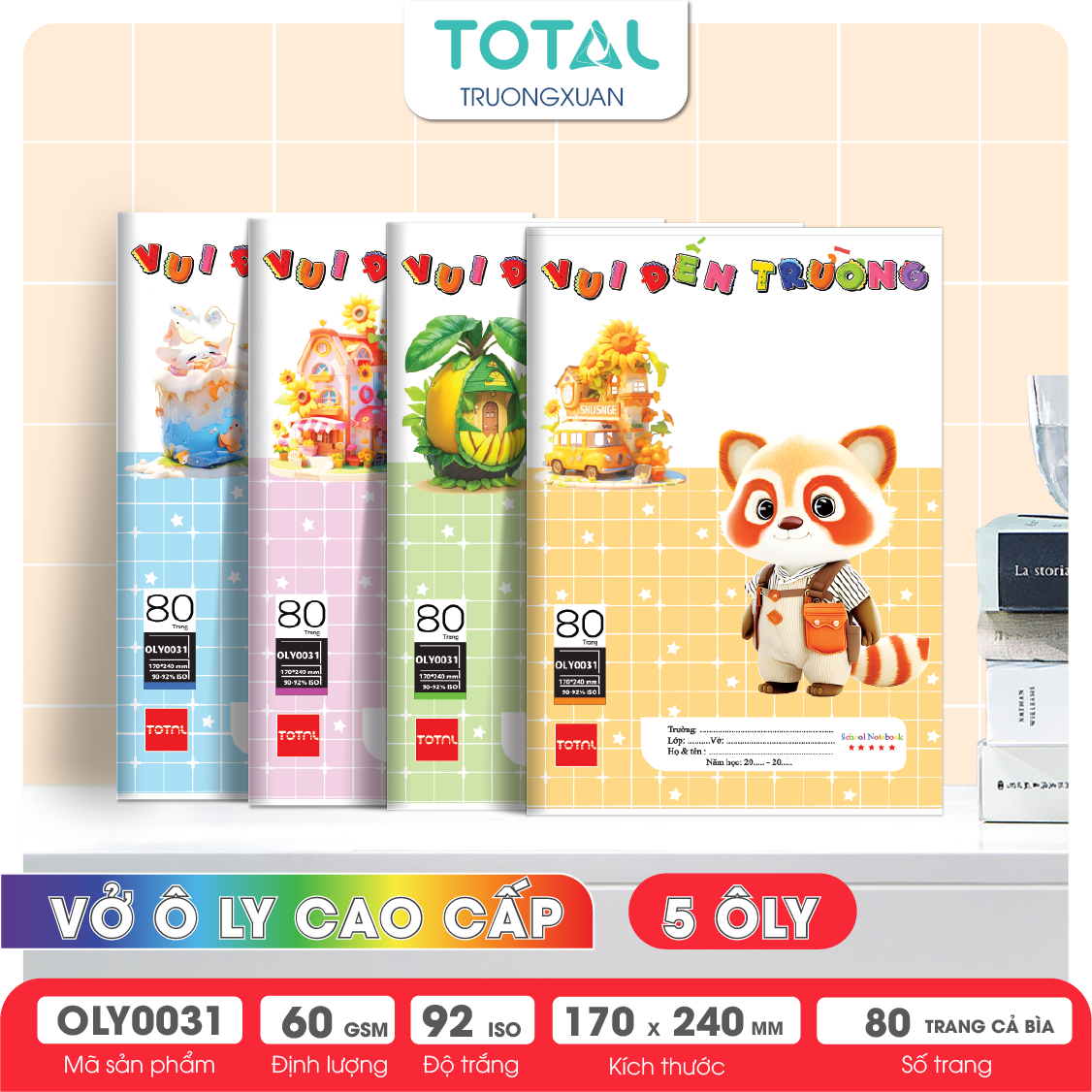Vở oly Total Back to School 48 trang 5 ôly