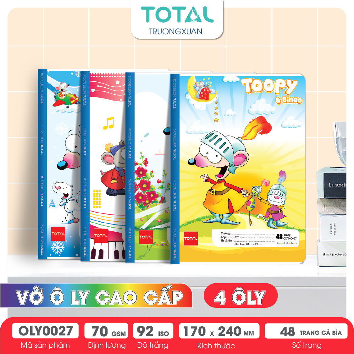 Vở oly Total Toopy 48 trang 4 ôly