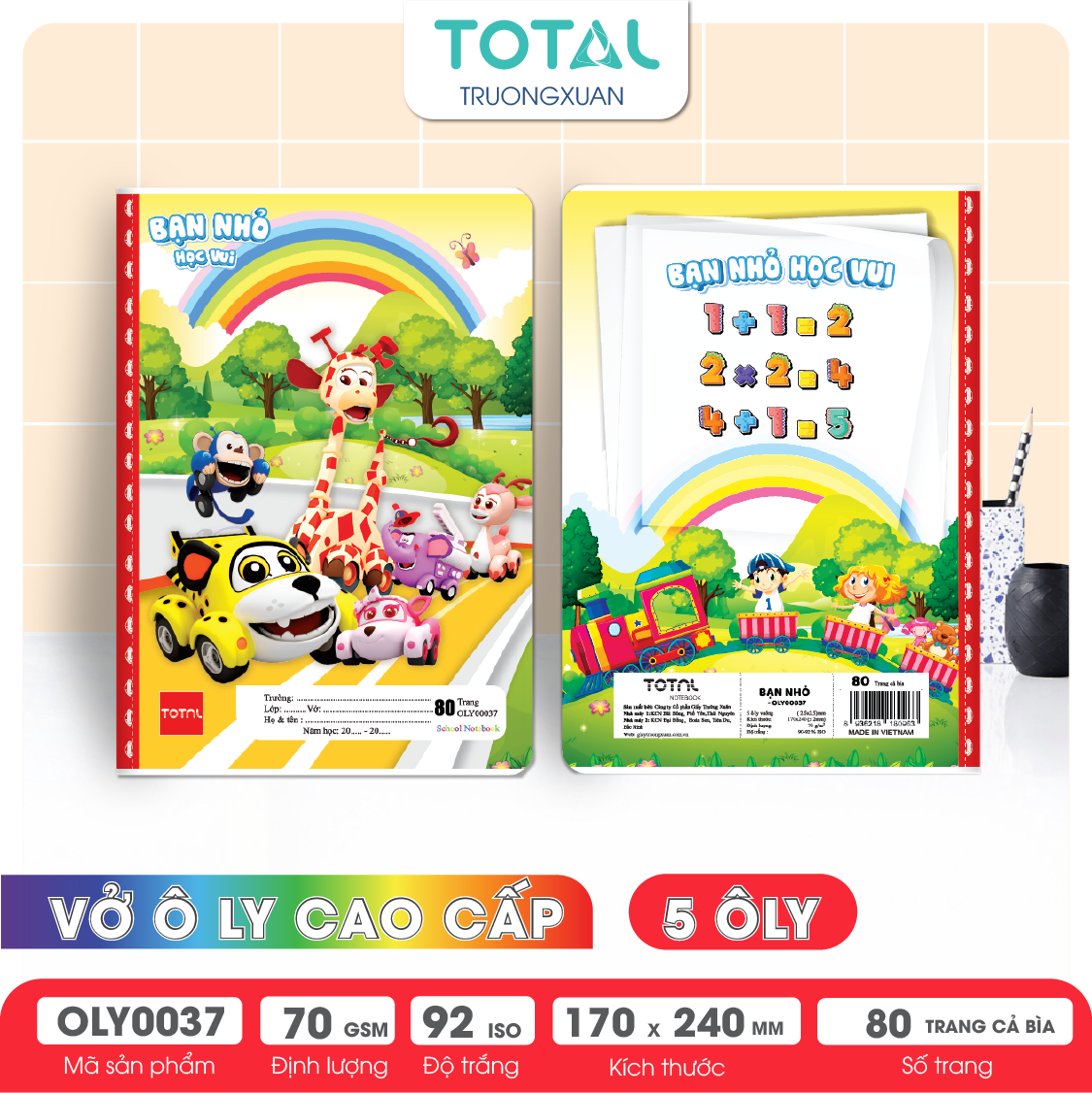 Vở oly Total Bạn nhỏ  80 trang 5 ôly