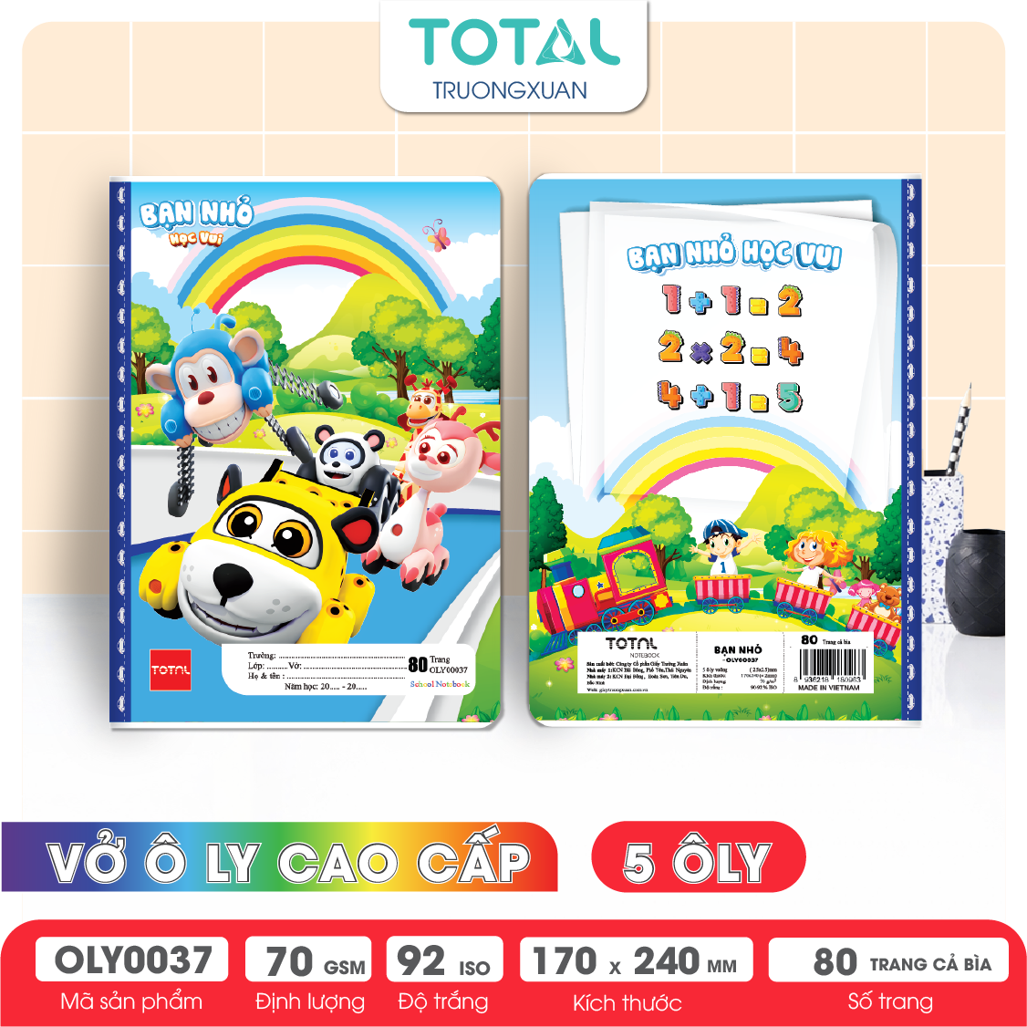 Vở oly Total Bạn nhỏ  80 trang 5 ôly