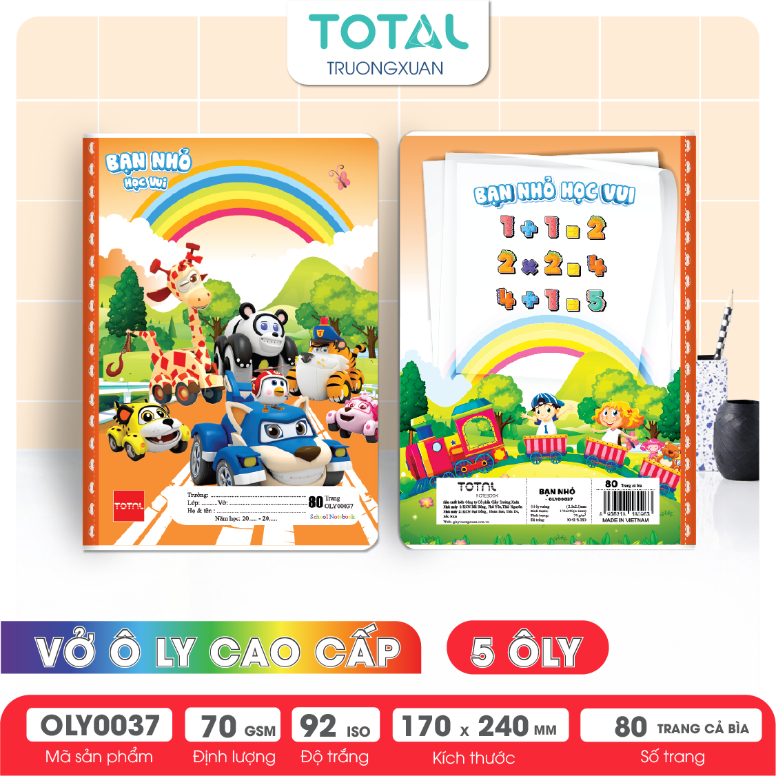 Vở oly Total Bạn nhỏ  80 trang 5 ôly