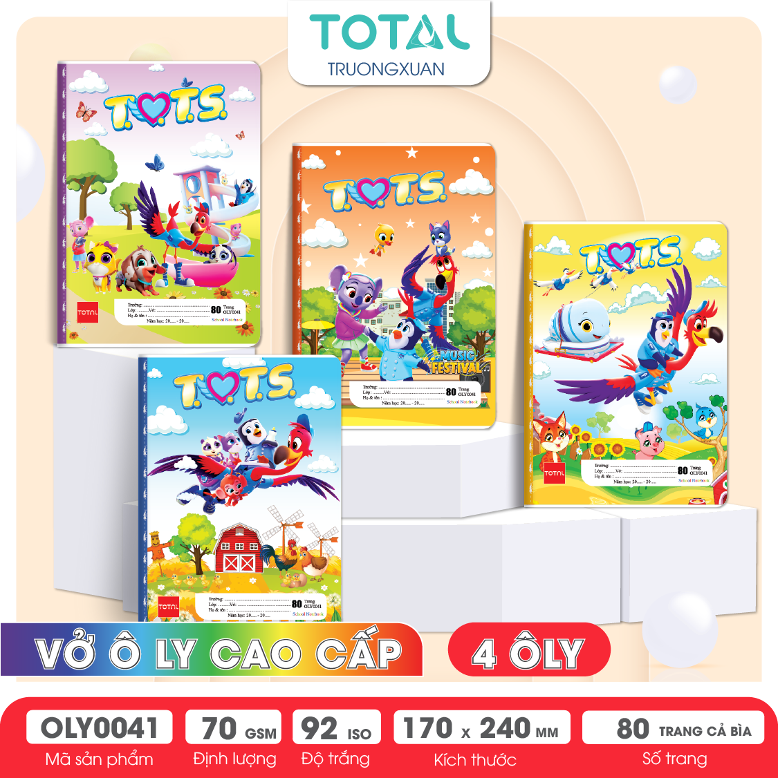 Vở oly Total TOTS 80 trang 4 ôly