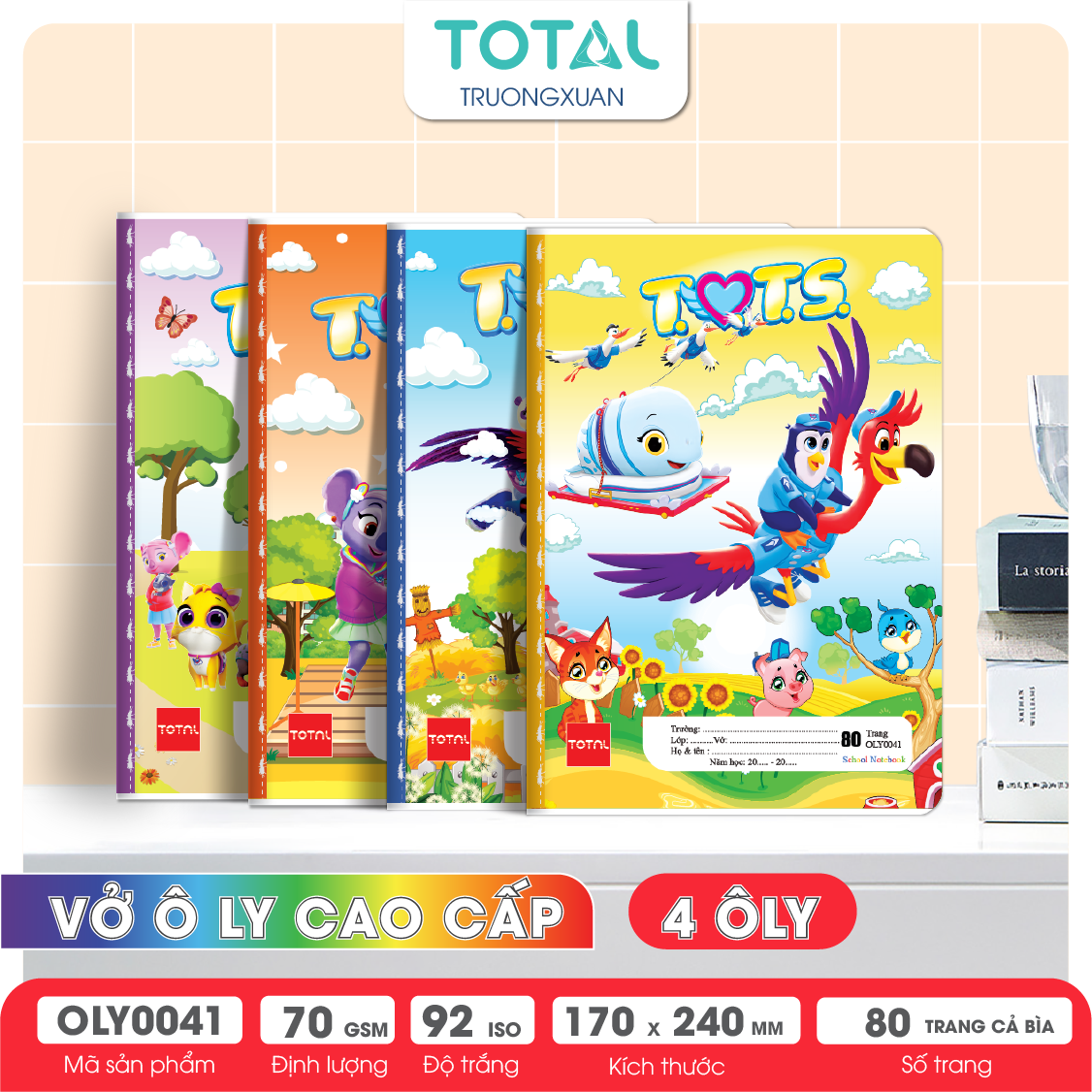 Vở oly Total TOTS 80 trang 4 ôly