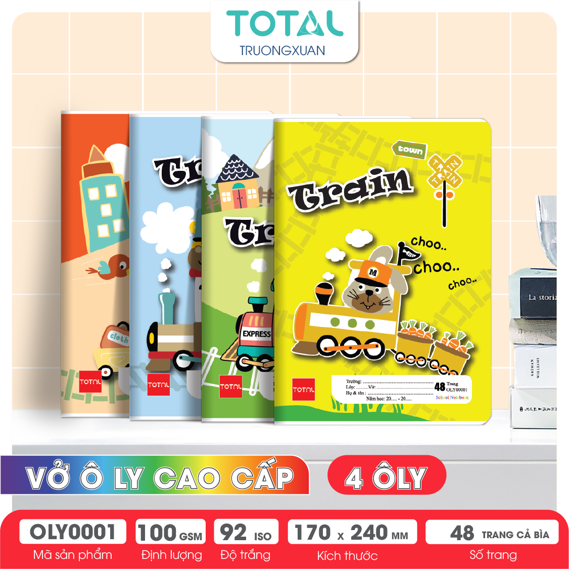 Vở oly Total The Train 48 trang 4 ôly
