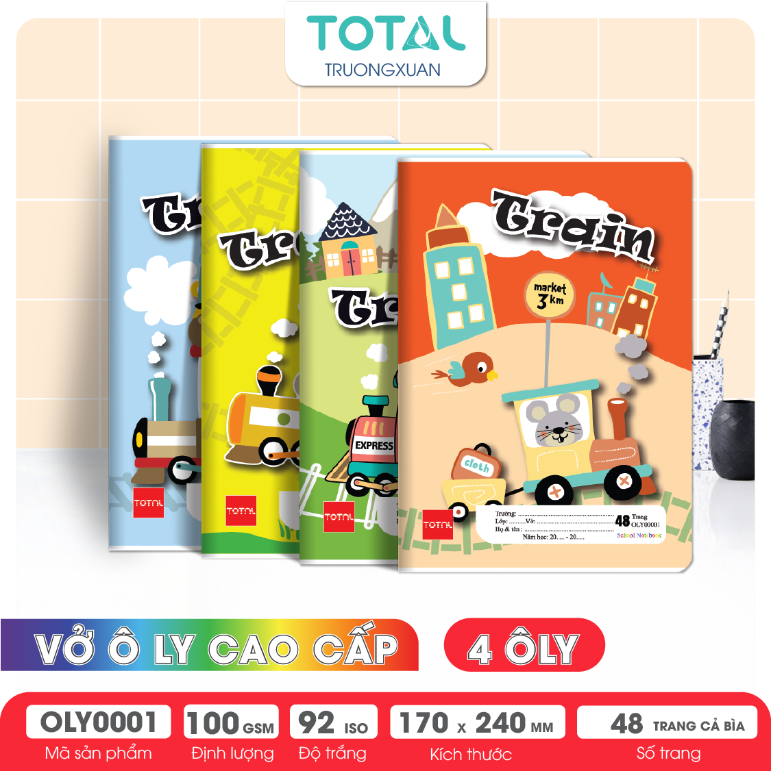 Vở oly Total The Train 48 trang 4 ôly