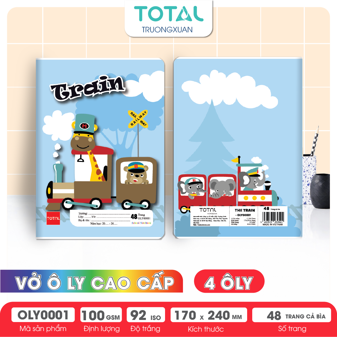 Vở oly Total The Train 48 trang 4 ôly