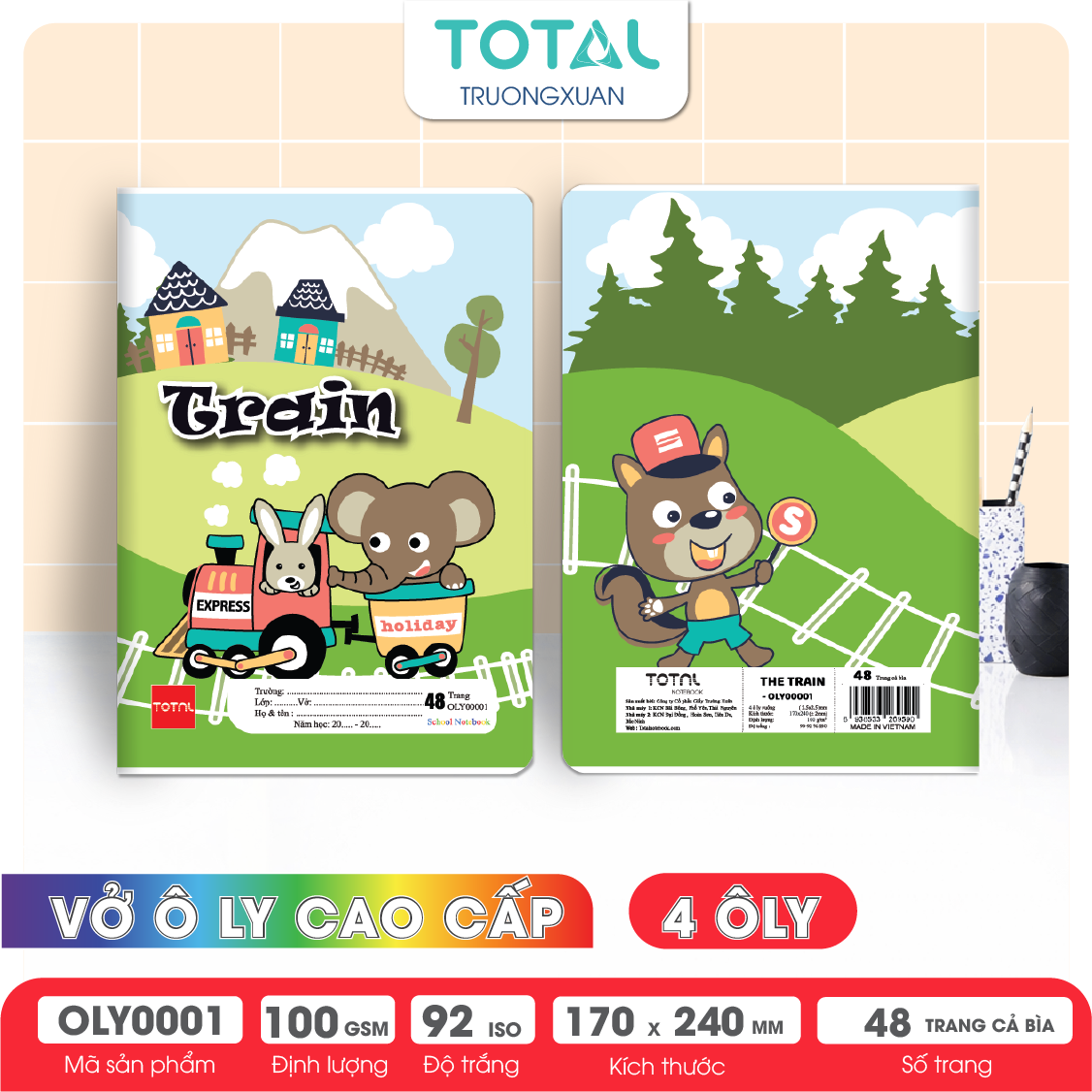 Vở oly Total The Train 48 trang 4 ôly
