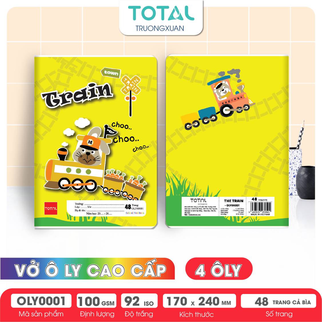 Vở oly Total The Train 48 trang 4 ôly
