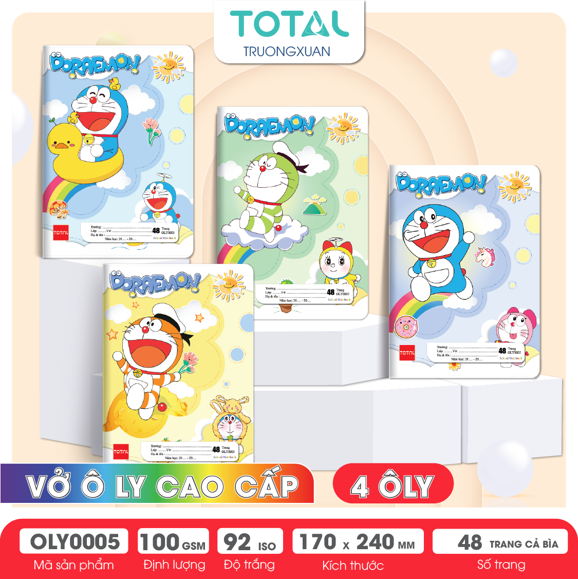 Vở oly Total Doraemon.02 48 trang 4 ôly