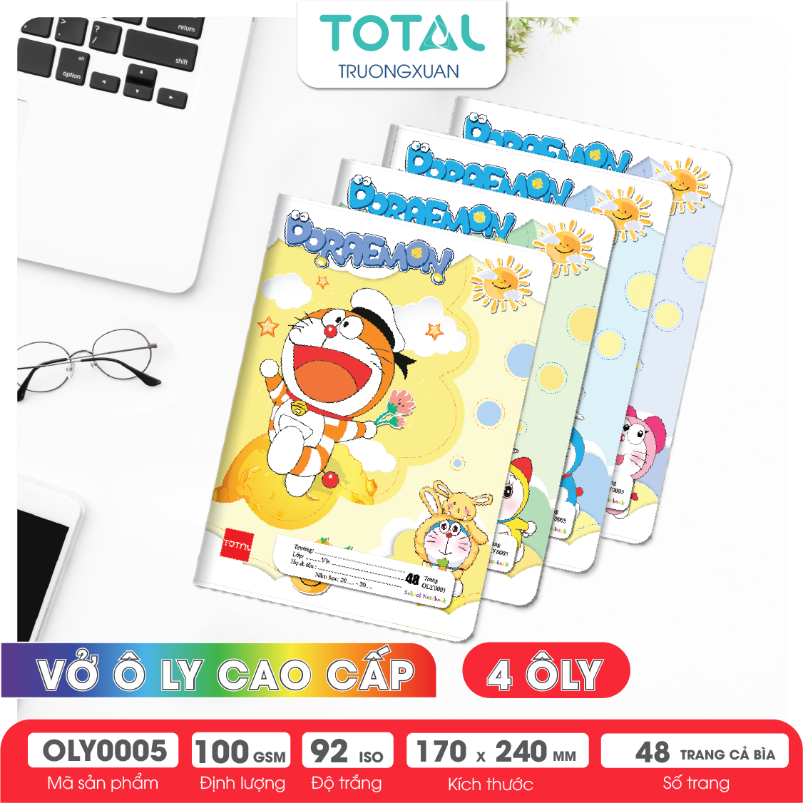 Vở oly Total Doraemon.02 48 trang 4 ôly