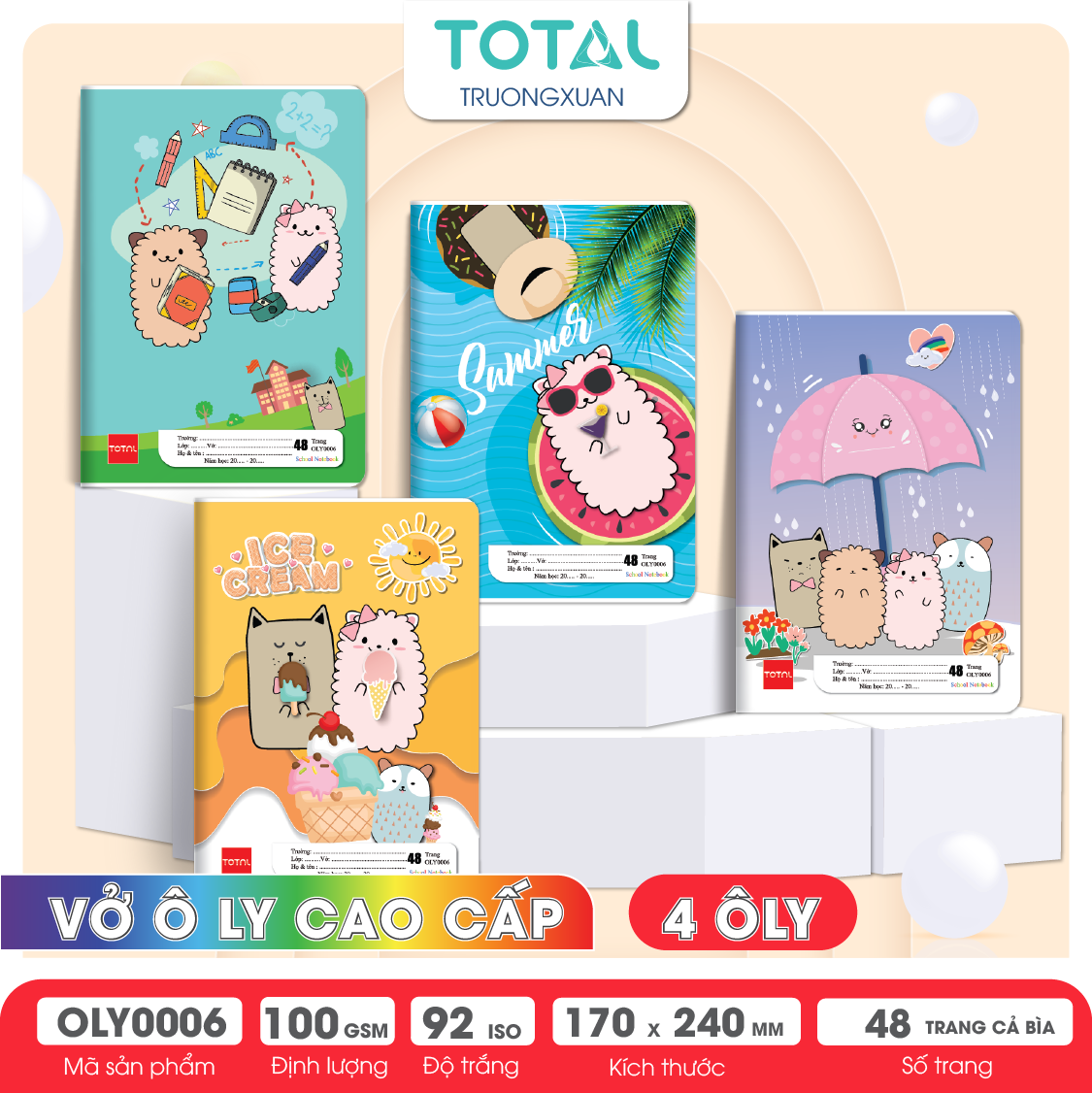 Vở oly Total Sweetie 48 trang 4 ôly