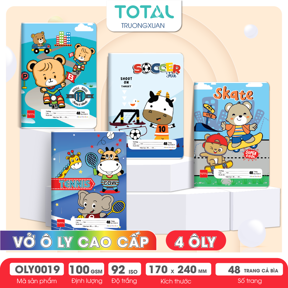 Vở oly Total Sport 48 trang 4 ôly
