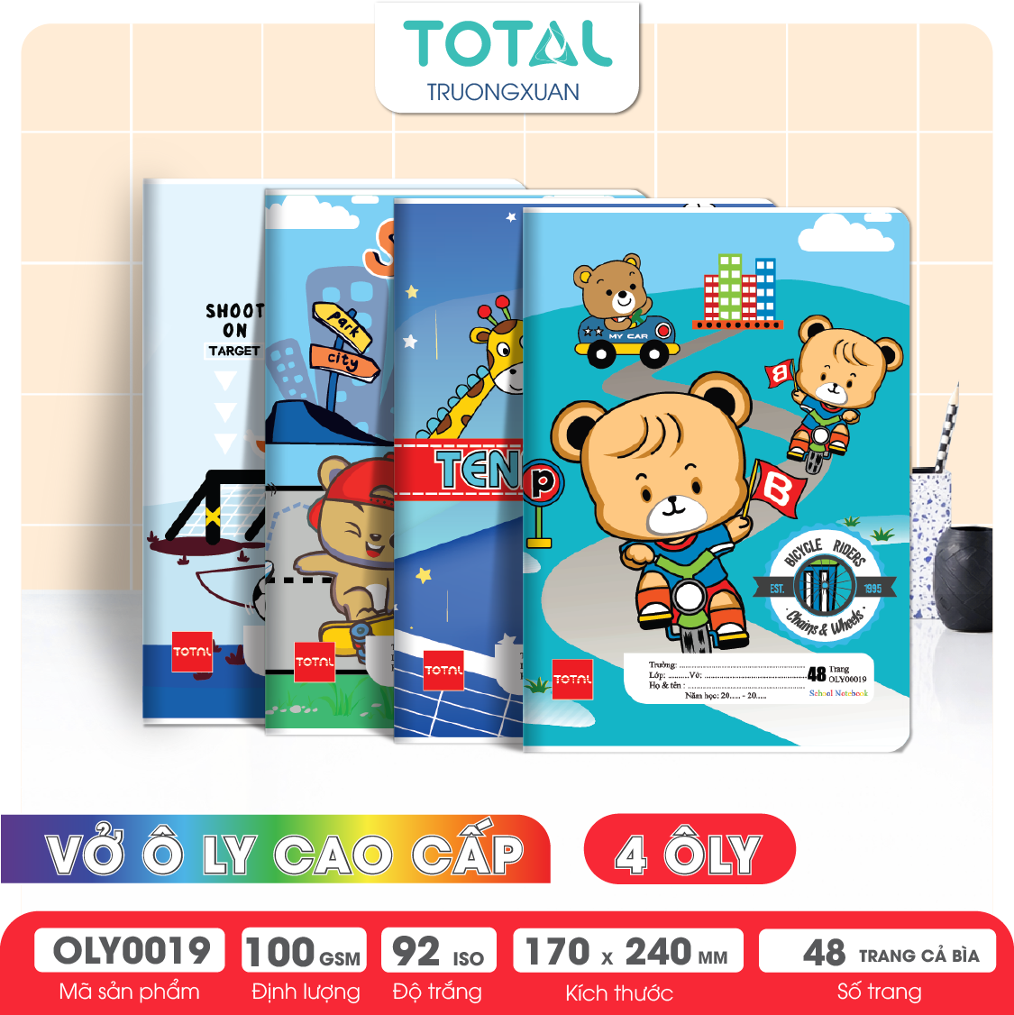 Vở oly Total Sport 48 trang 4 ôly