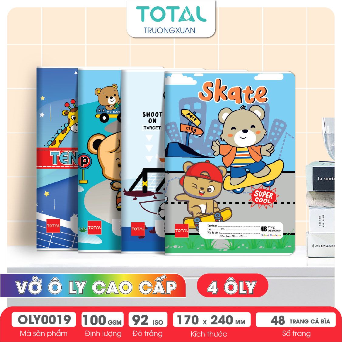 Vở oly Total Sport 48 trang 4 ôly