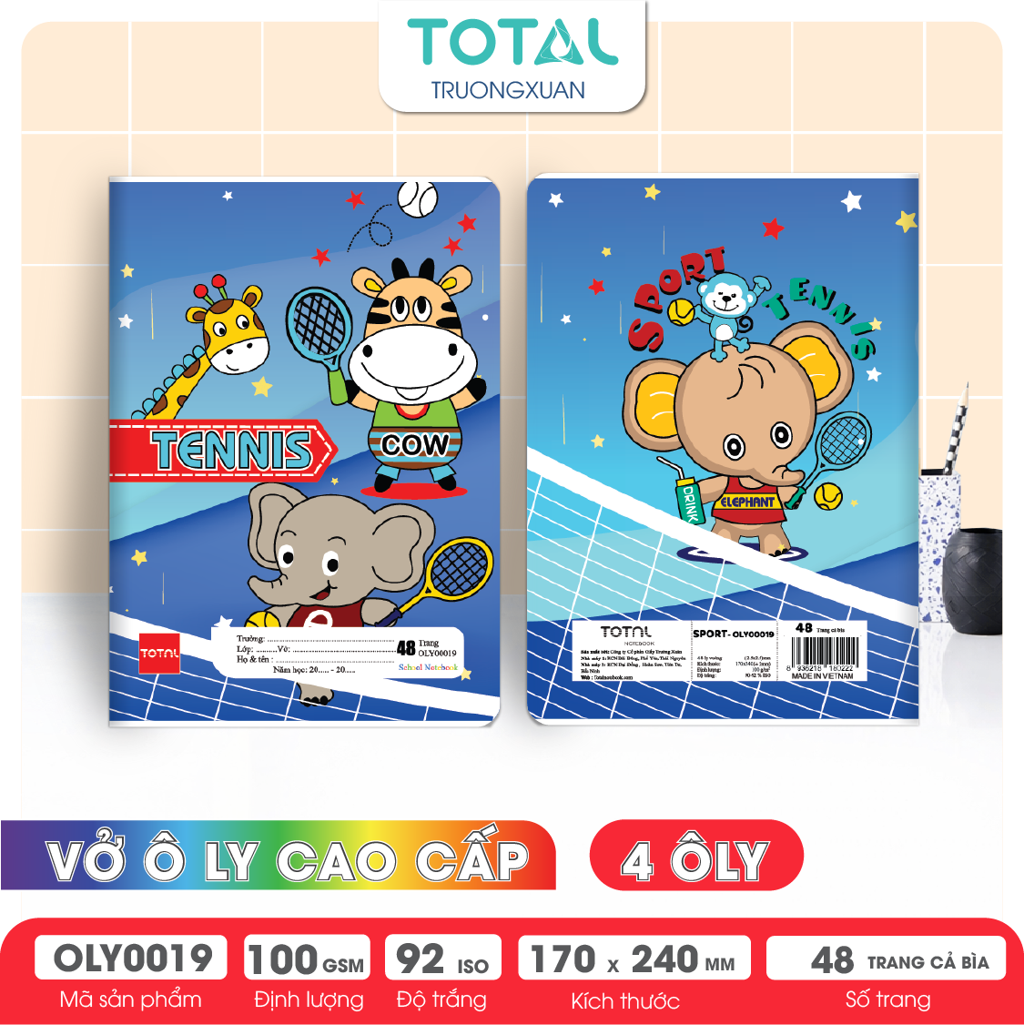 Vở oly Total Sport 48 trang 4 ôly