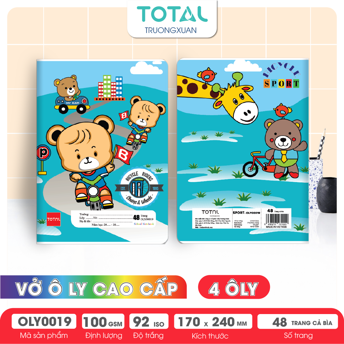 Vở oly Total Sport 48 trang 4 ôly