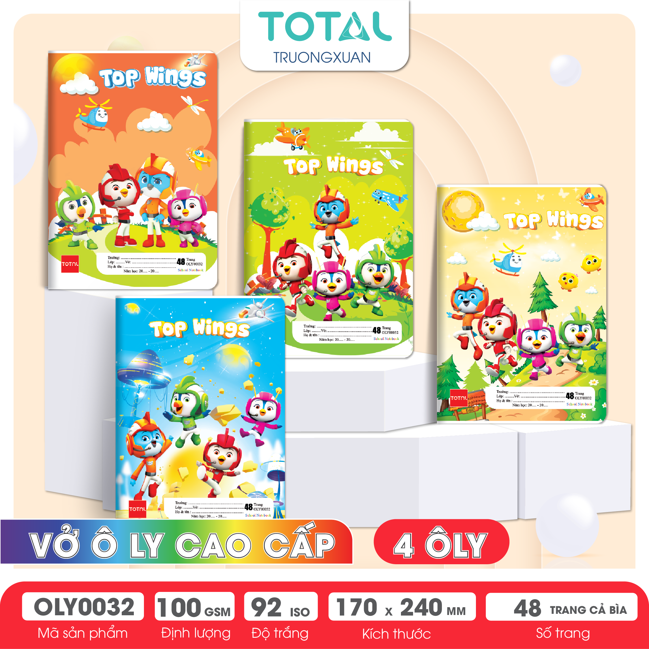 Vở oly Total The Top Wings 48 trang 4 ôly