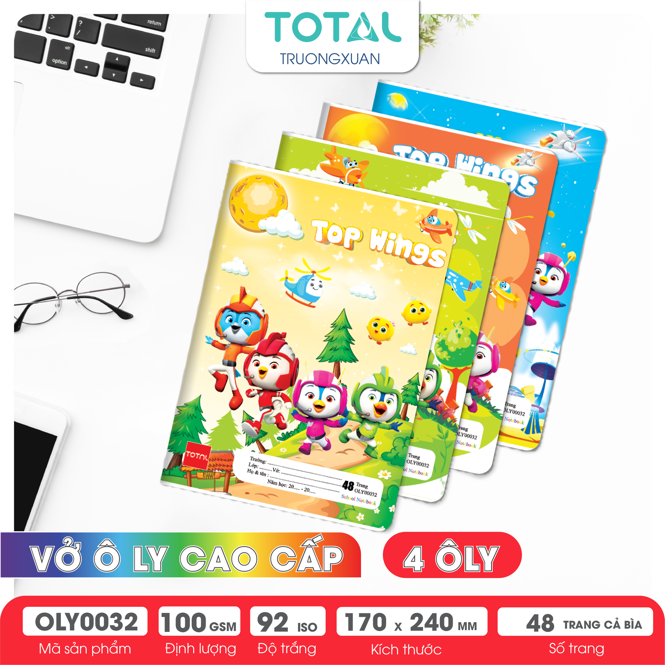 Vở oly Total The Top Wings 48 trang 4 ôly