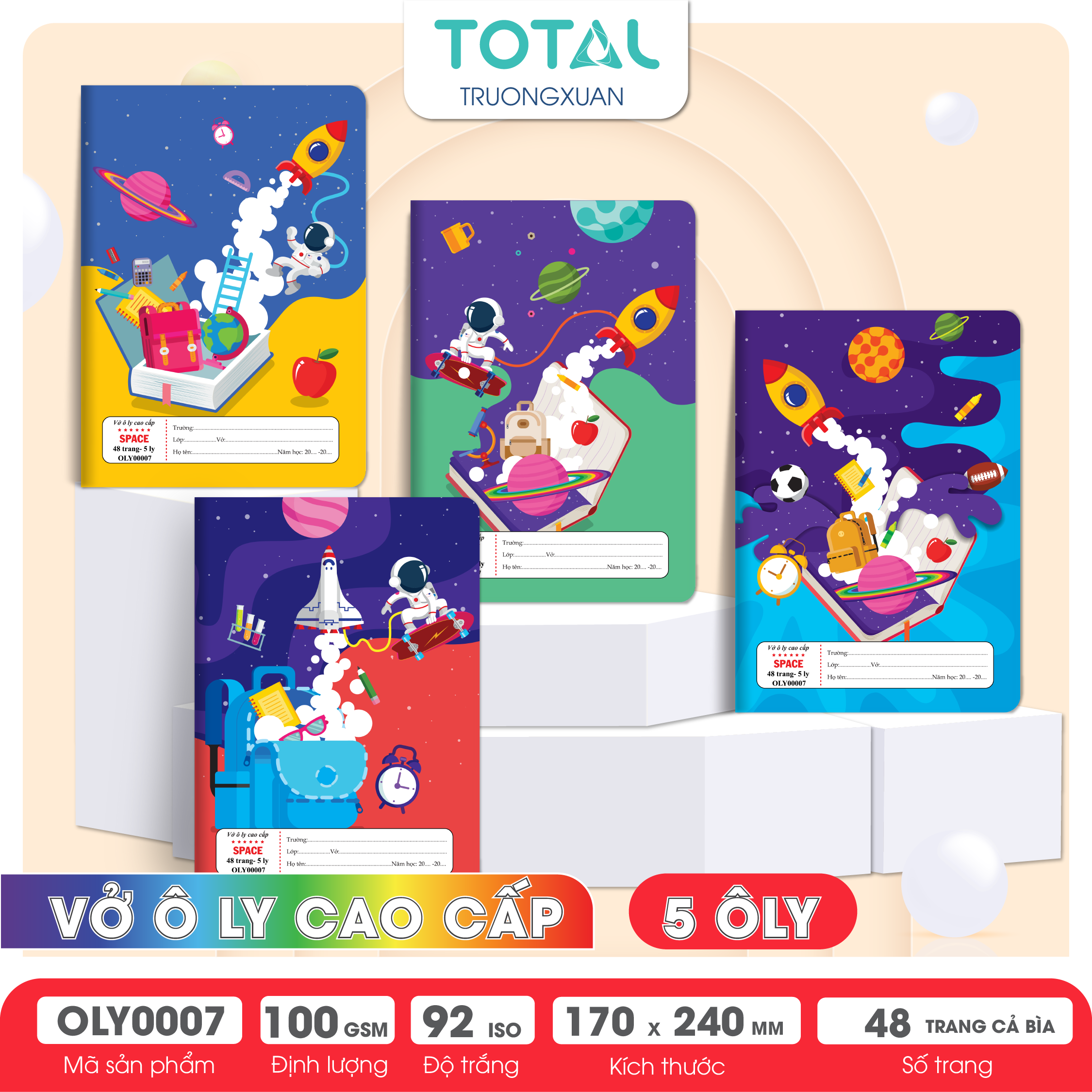 Vở oly Total Space 48 trang 5 ôly