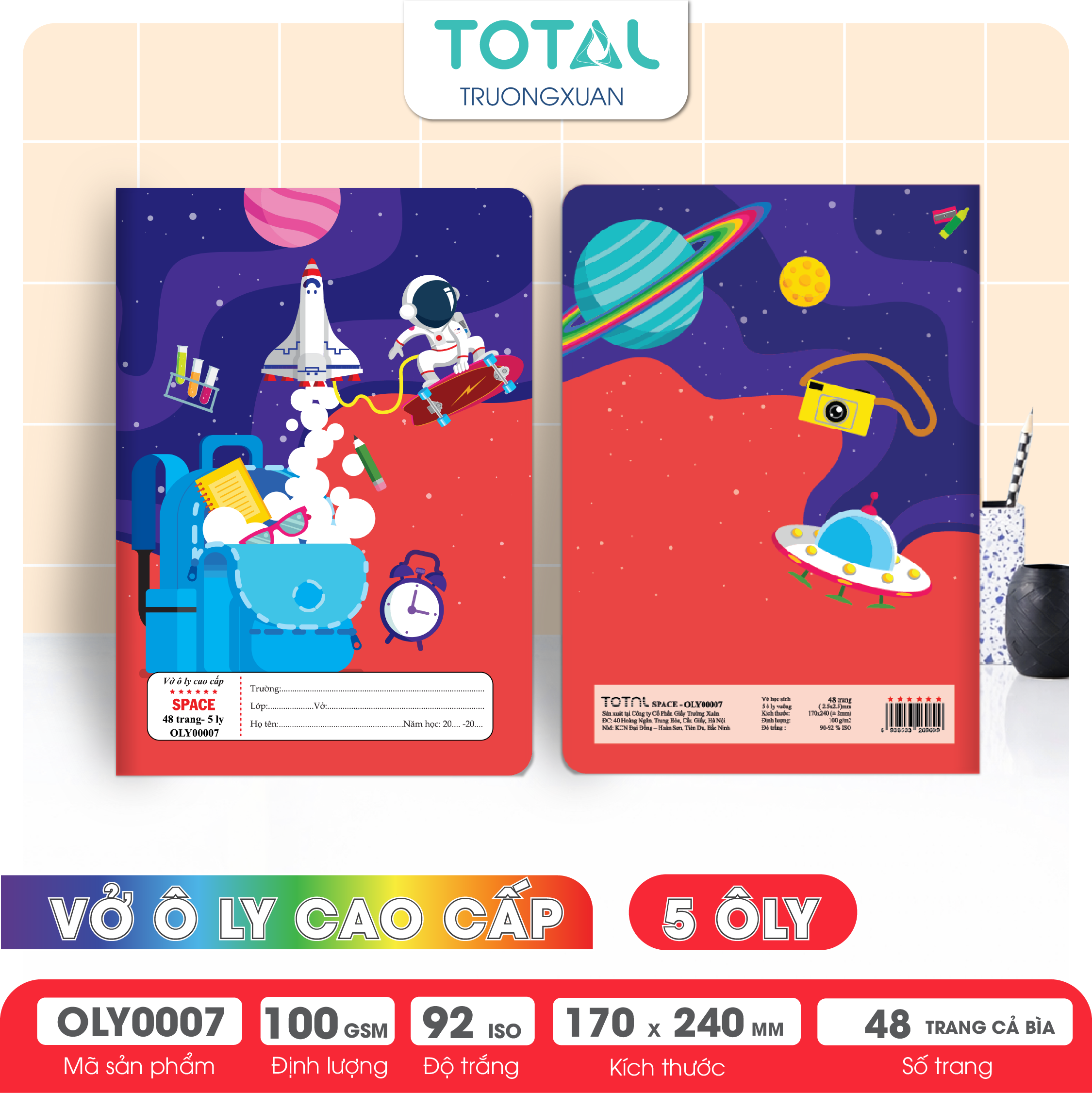 Vở oly Total Space 48 trang 5 ôly