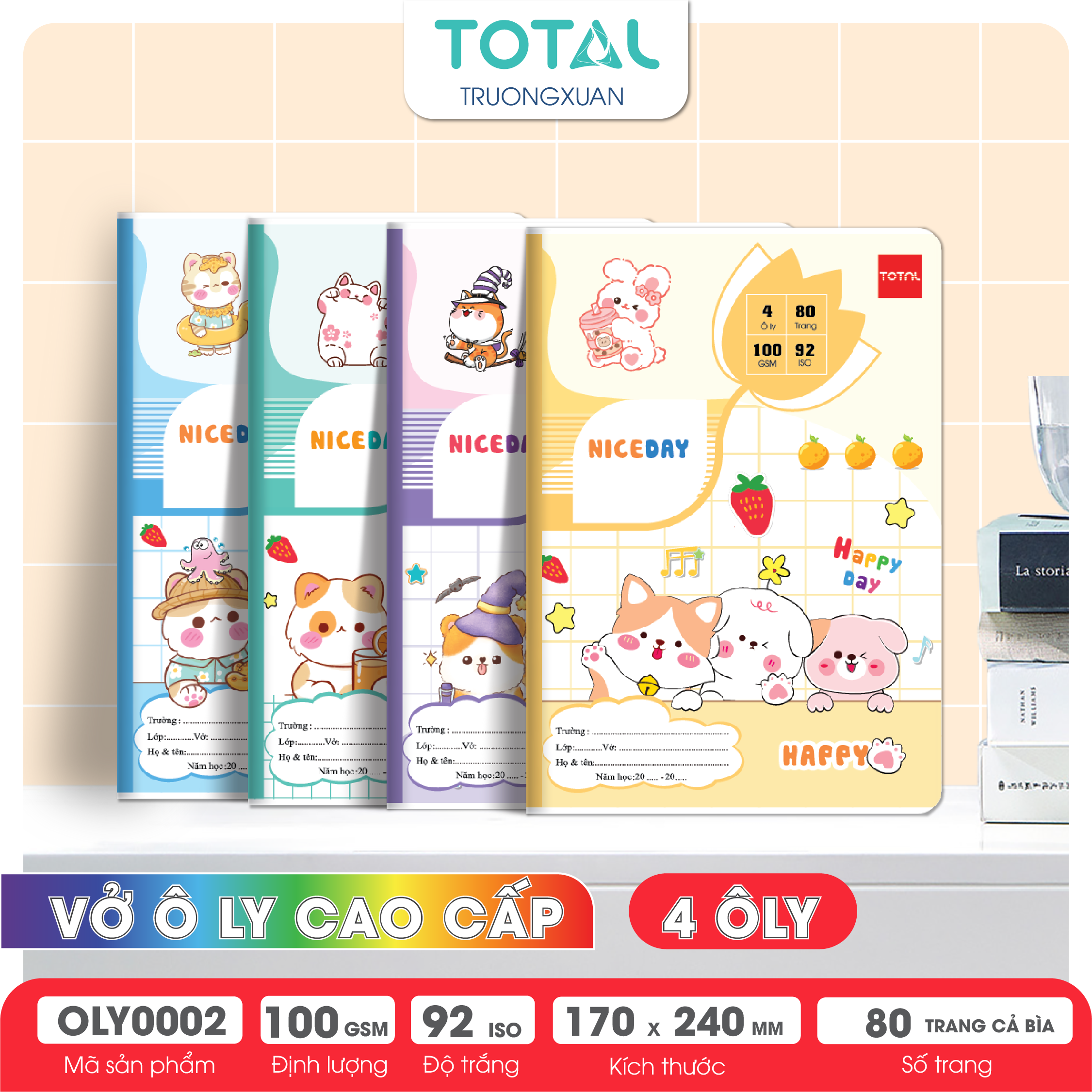 Vở oly Total Nice Day 80 trang 4 ôly