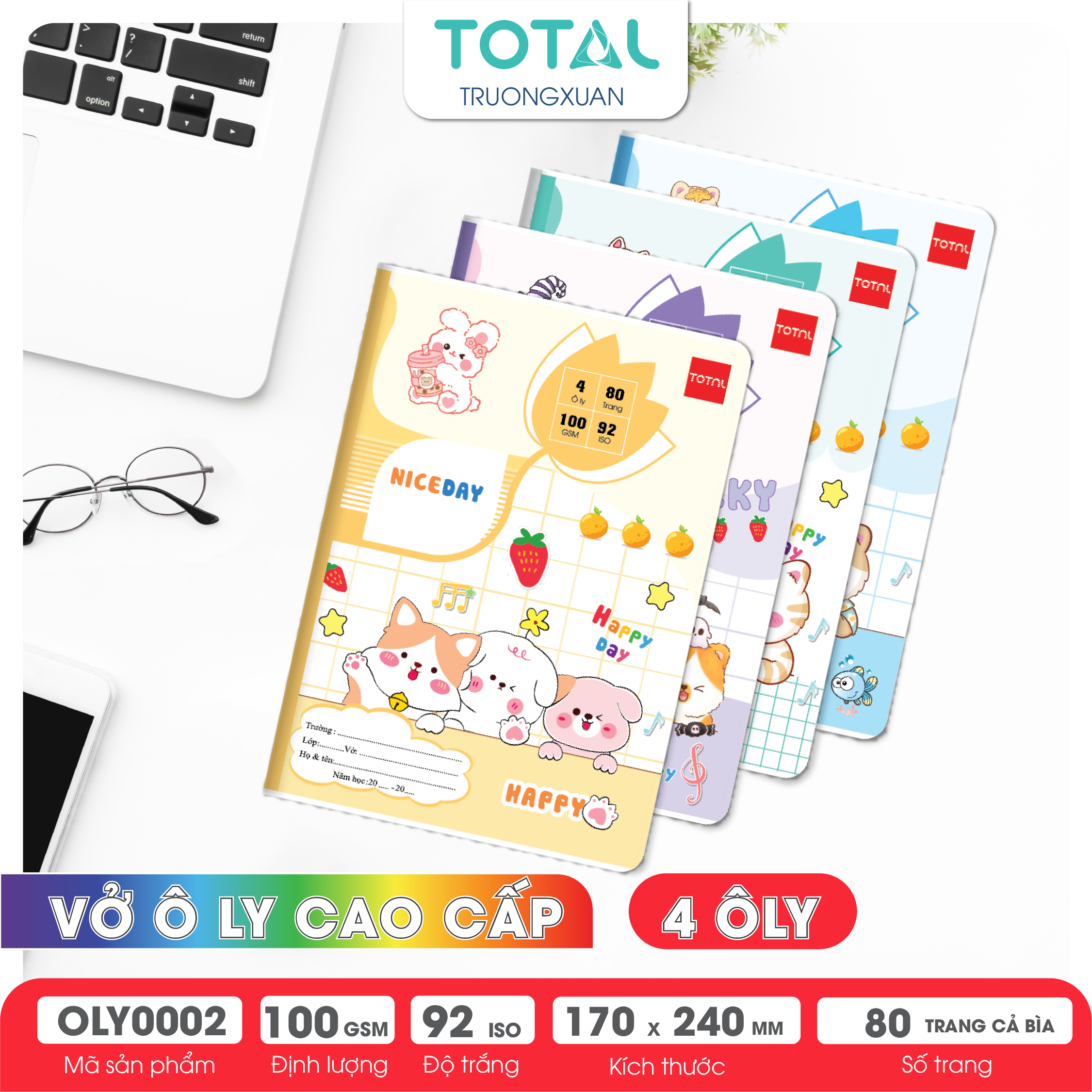 Vở oly Total Nice Day 80 trang 4 ôly