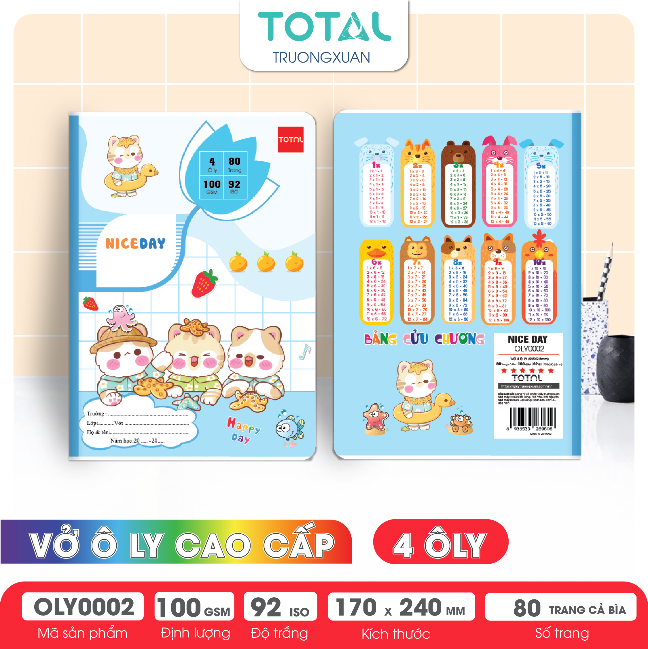 Vở oly Total Nice Day 80 trang 4 ôly