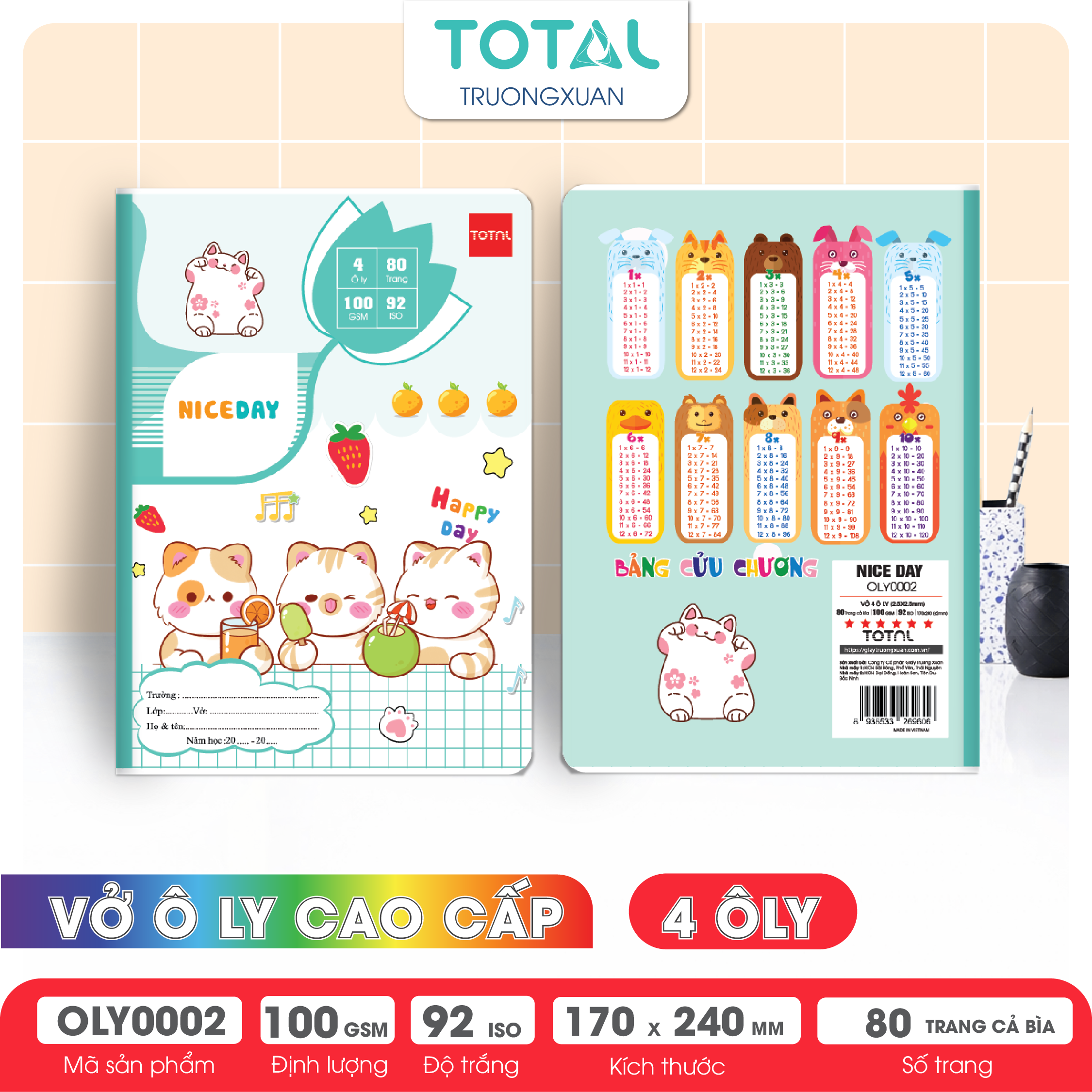 Vở oly Total Nice Day 80 trang 4 ôly