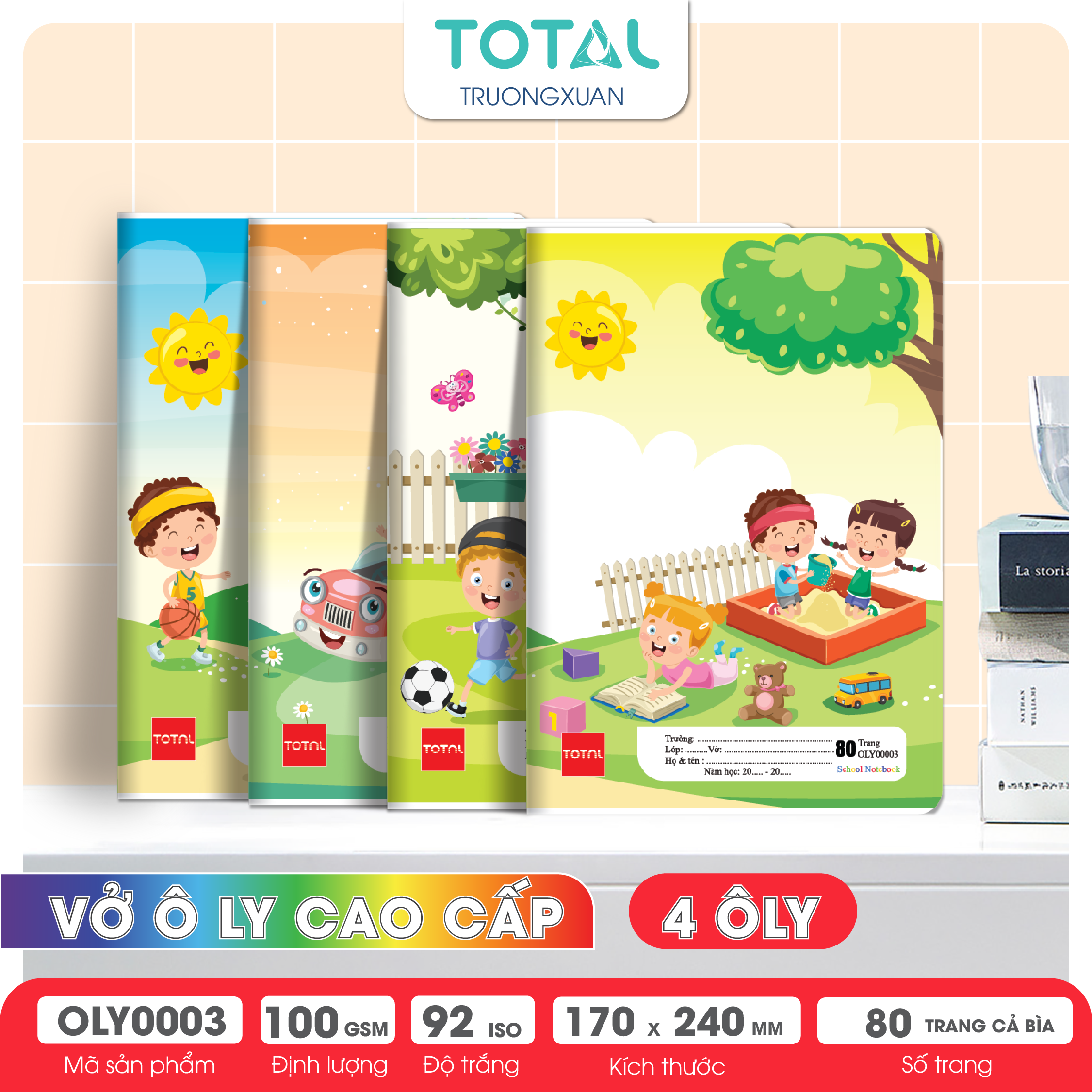 Vở oly Total Playing 80 trang 4 ôly