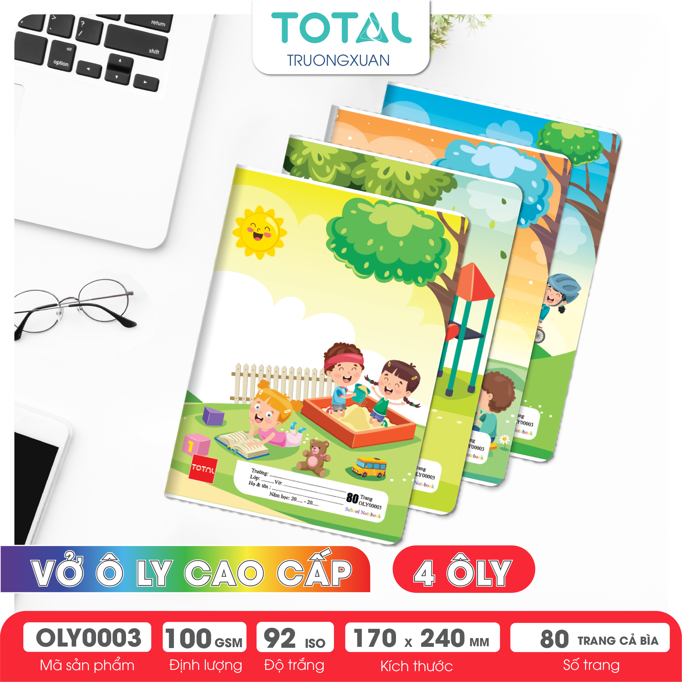 Vở oly Total Playing 80 trang 4 ôly