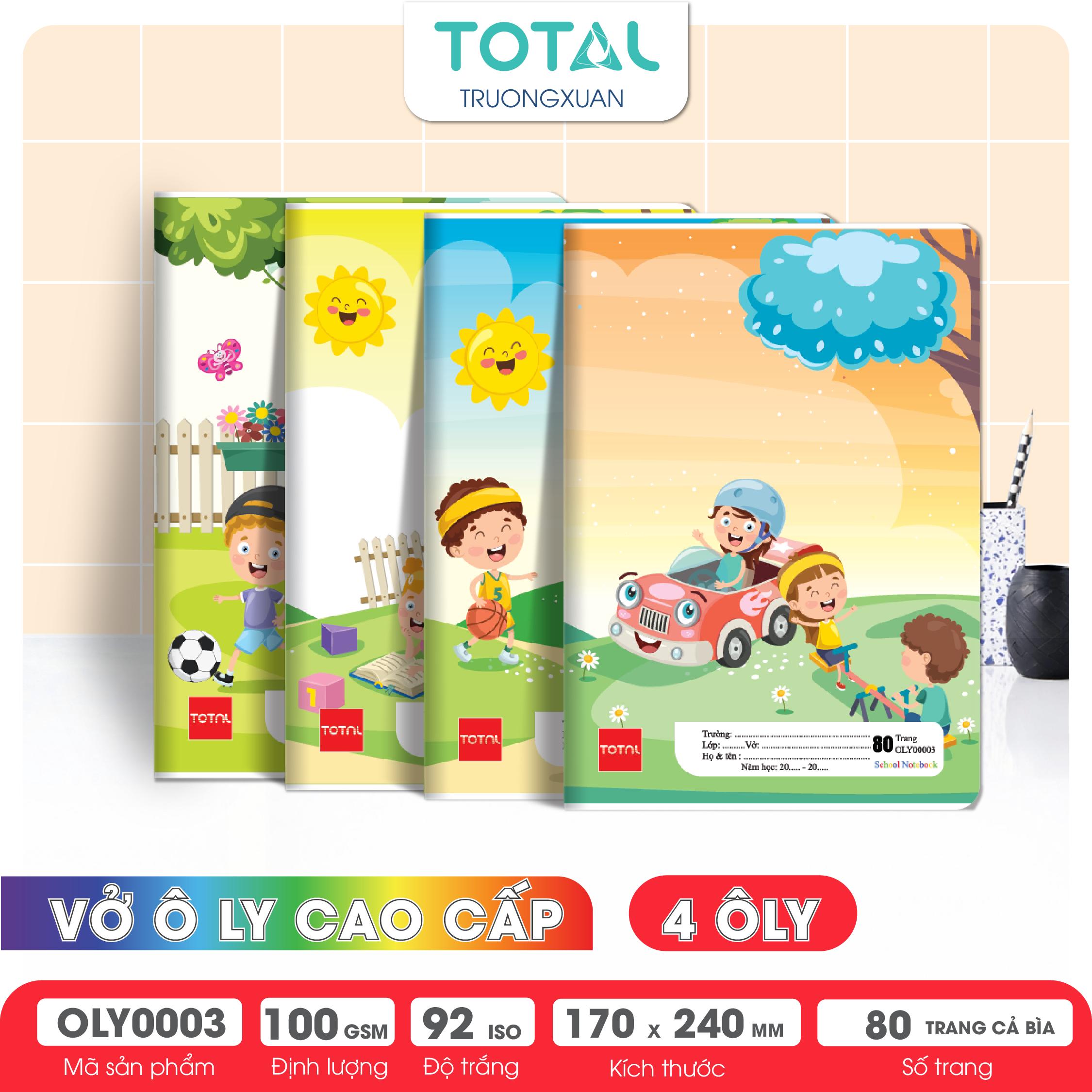 Vở oly Total Playing 80 trang 4 ôly