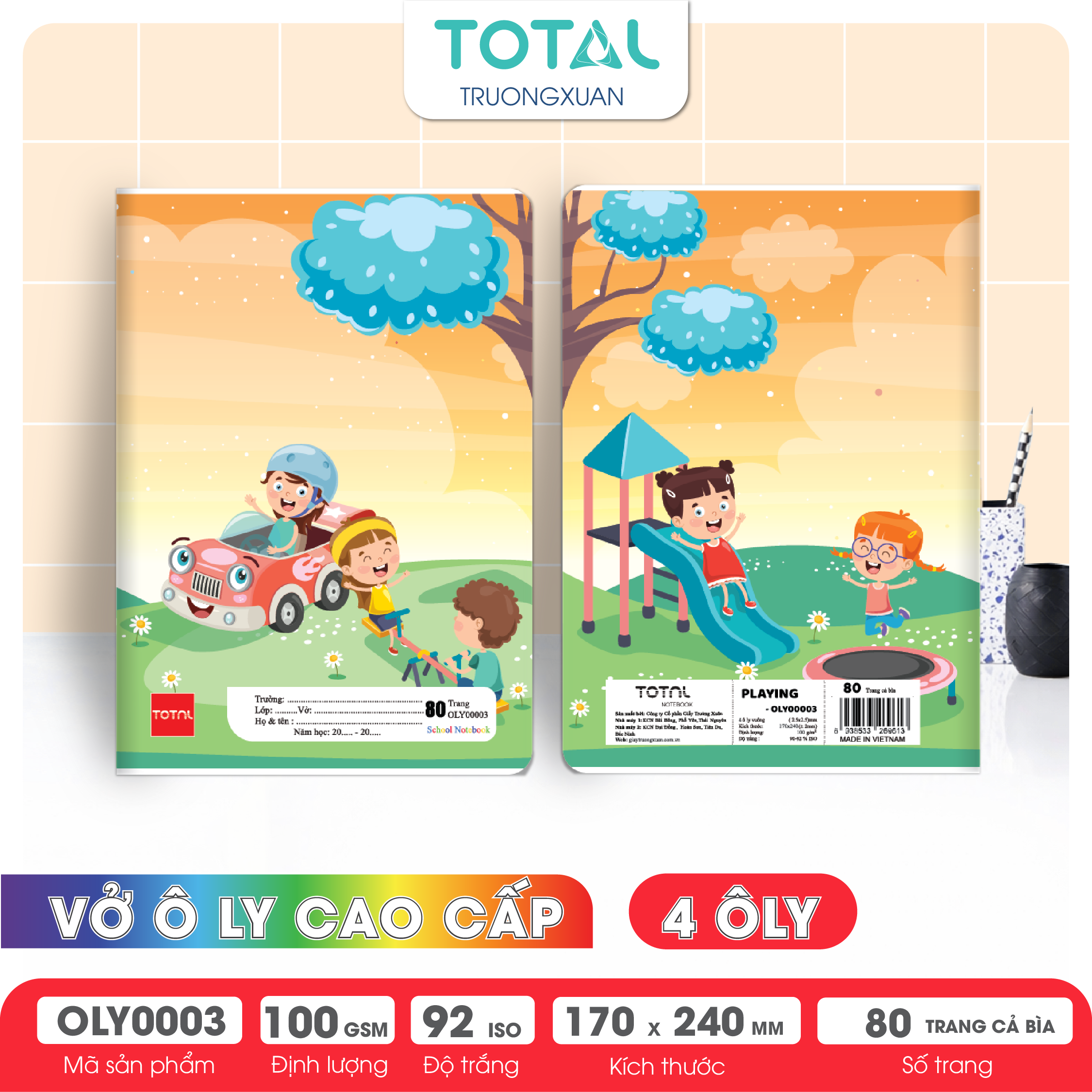 Vở oly Total Playing 80 trang 4 ôly