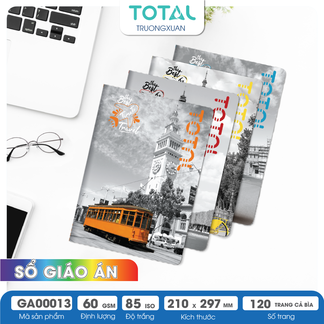 Sổ World Explore kẻ ngang A4 Total 120 trang