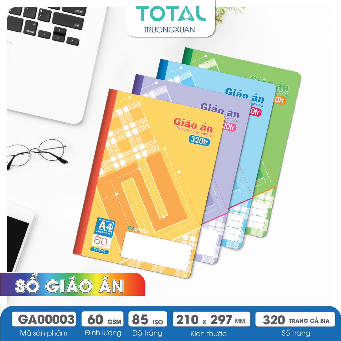 Giáo án kẻ ngang A4 Total 320 trang