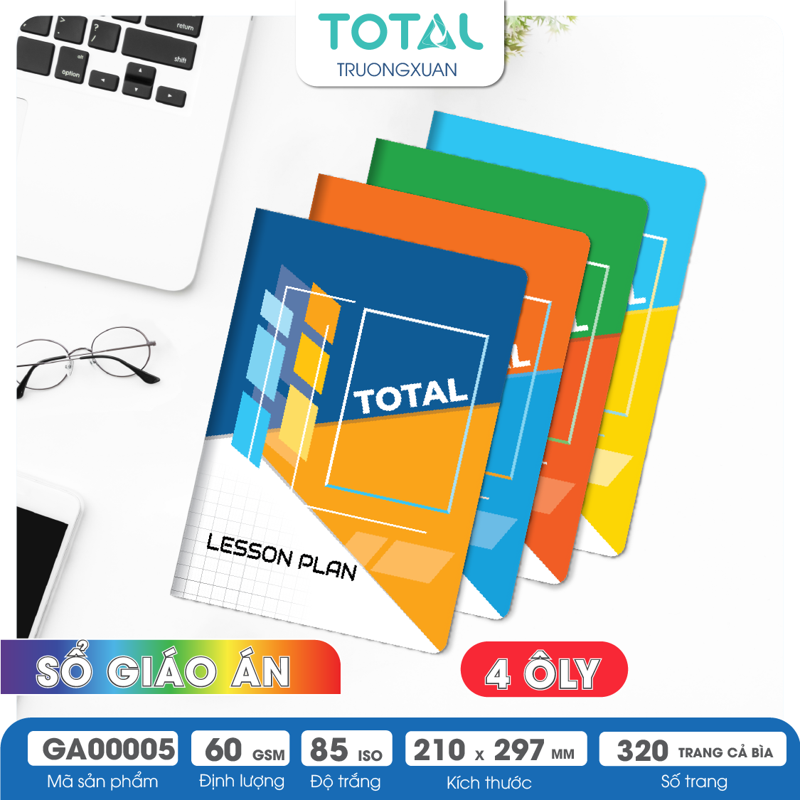 Sổ Lesson Plan 4 ôly Total 320 trang